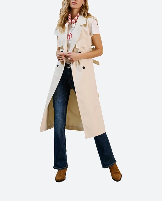 Imagen 0 de Chaleco de mujer estilo gabardina