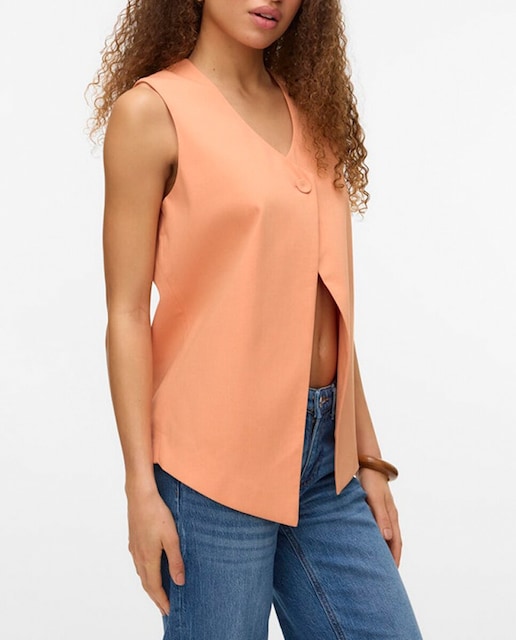 Imagen 0 de Chaleco de mujer asimétrico con botón