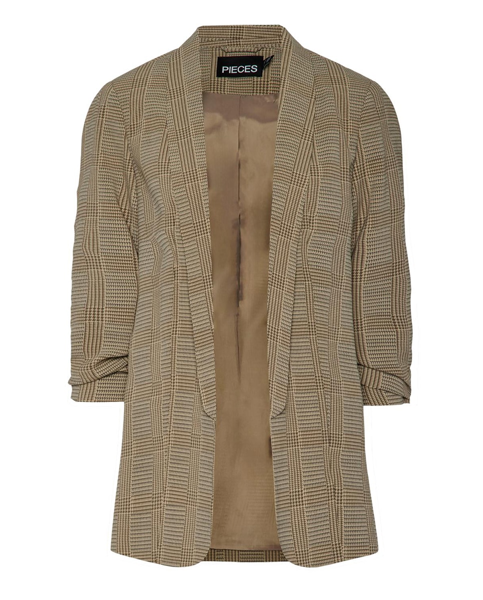 Imagen 0 de Blazer de mujer estampada con mangas 3/4 y cuellos de solapa