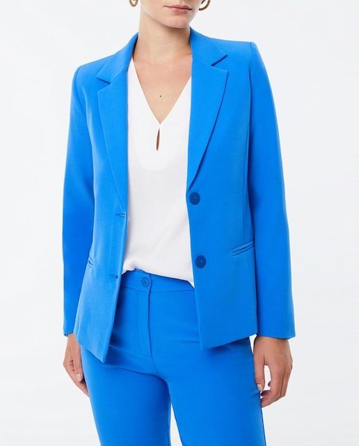 Imagen 0 de Blazer forrado de mujer con dos botones y bolsillos de doble vivo