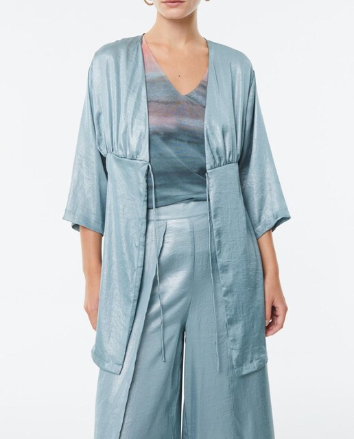 Imagen 0 de Blusón satinado de mujer de manga francesa