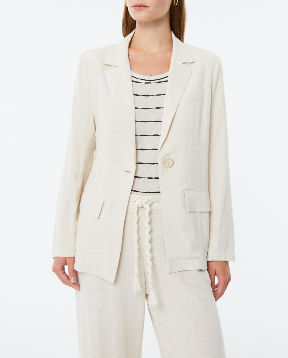 Imagen 0 de Blazer fluido de mujer sin forrar con solapa y bolsillos