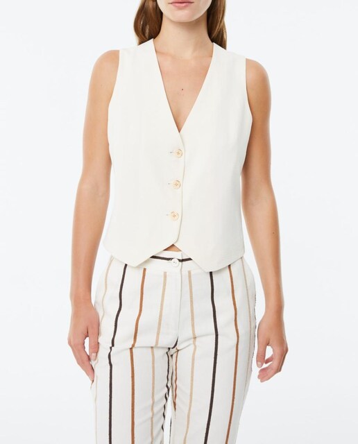 Imagen 0 de Chaleco forrado de mujer con tres botones