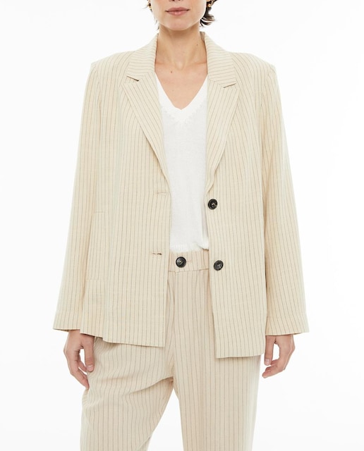 Imagen 0 de Americana de mujer recta de raya diplomática con bolsillos delanteros de vivo