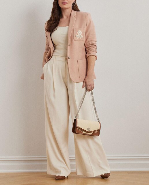 Imagen 0 de Blazer de mujer talla grande de jacquard con entorchado