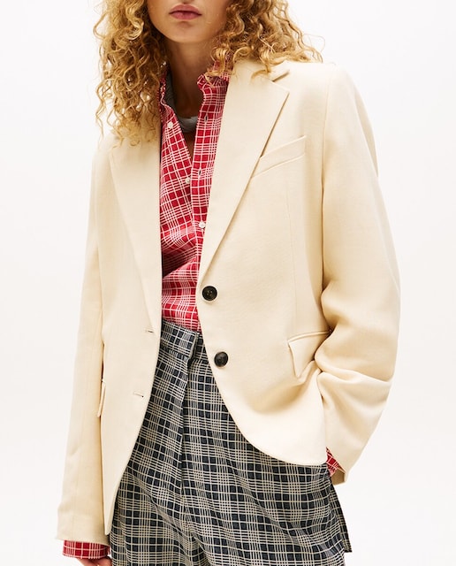 Imagen 0 de TH SS25 RUNWAY Blazer de lino de mujer oversize