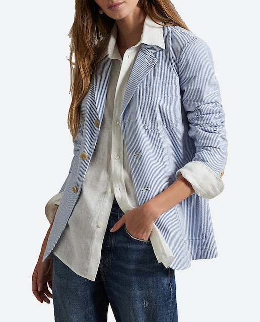 Imagen 0 de Blazer de mujer de algodón con botonadura sencilla