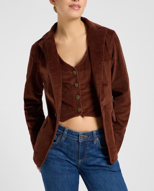 Imagen 0 de Americana de mujer con solapa y cierre de botón