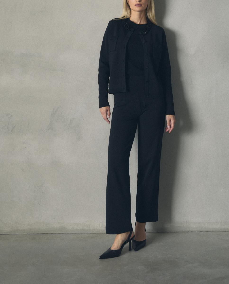 Imagen 0 de Chaqueta punto con detalle de pedrería