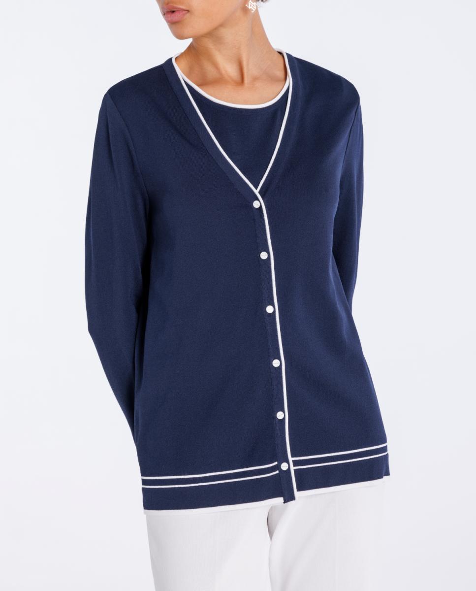 Imagen 0 de Chaqueta punto liso de mujer manga larga