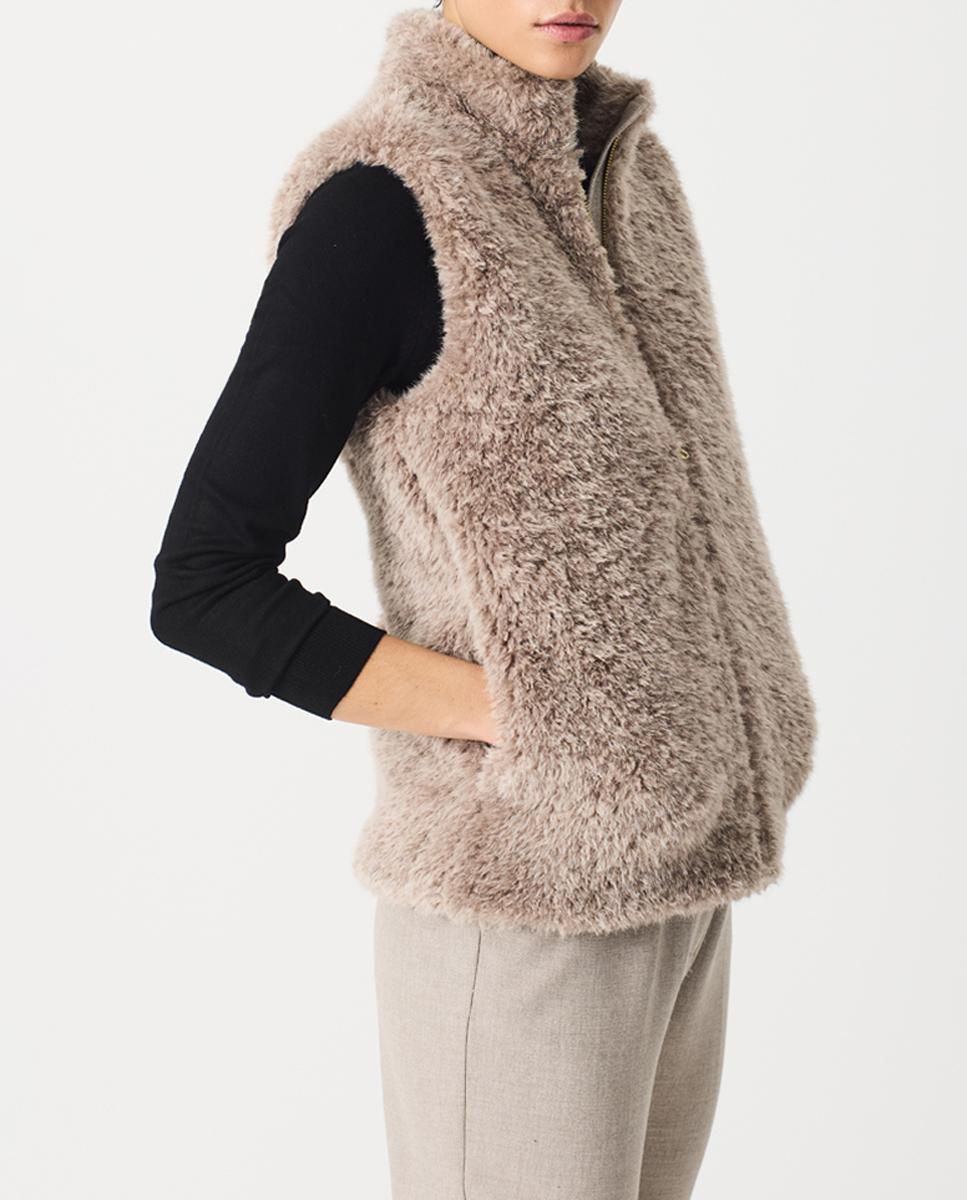 Imagen 0 de Chaleco de mujer de pelo cuello chimenea