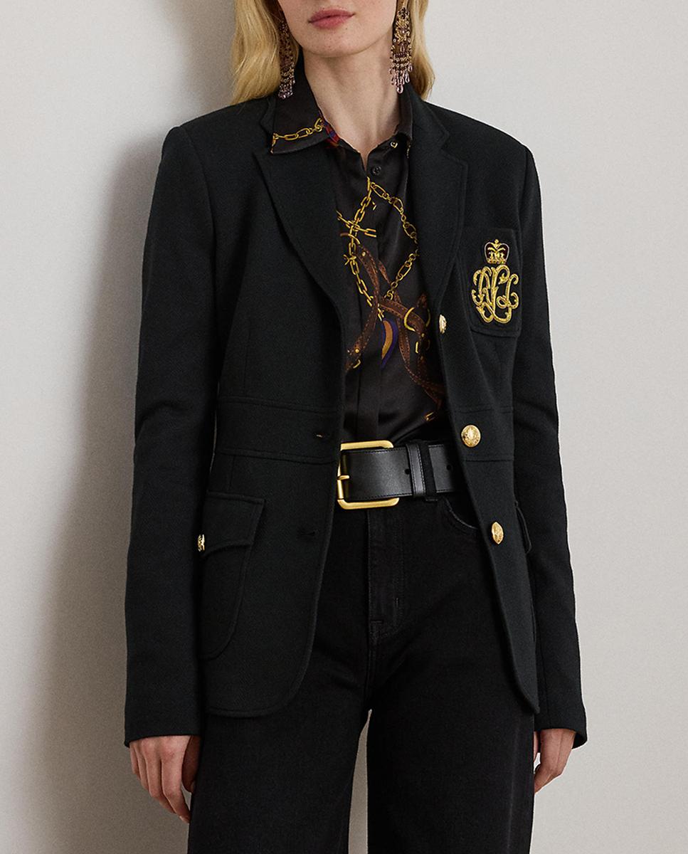 Imagen 0 de Blazer de mujer de algodón con logotipo bordado