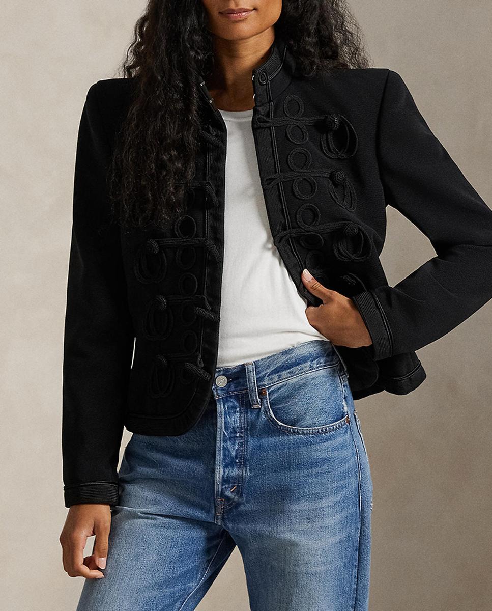 Imagen 0 de Chaqueta de mujer recortada con cuello mao