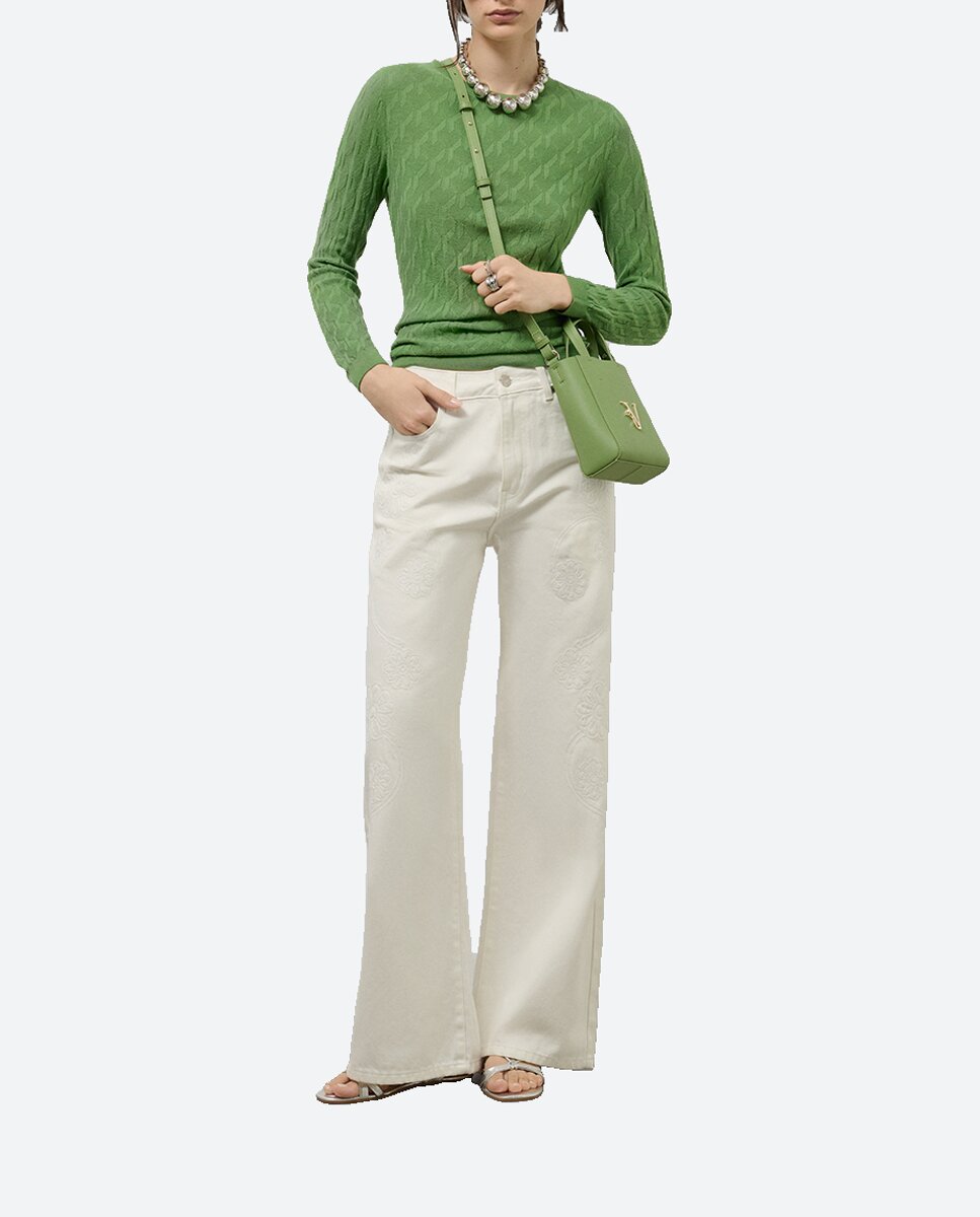 Imagen 0 de Pantalón de mujer ajustado cinco bolsillos con bordados