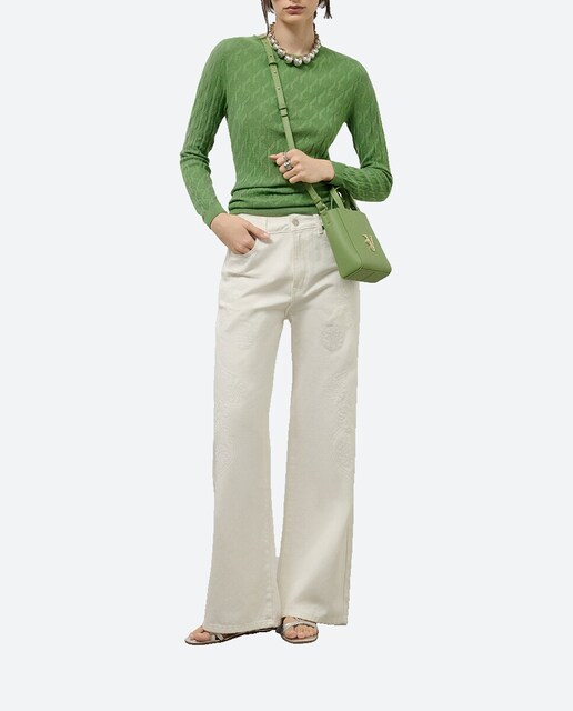 Imagen 0 de Pantalón de mujer ajustado cinco bolsillos con bordados