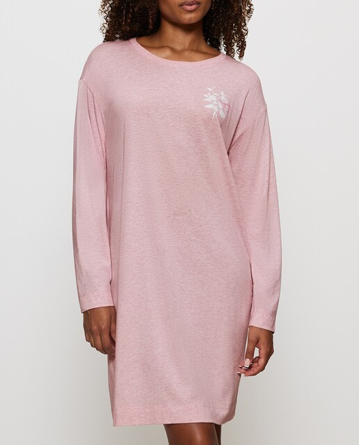 Imagen 0 de Camisón de manga larga confeccionado en algodón orgánico y tejido modal Lenzing Tencel™