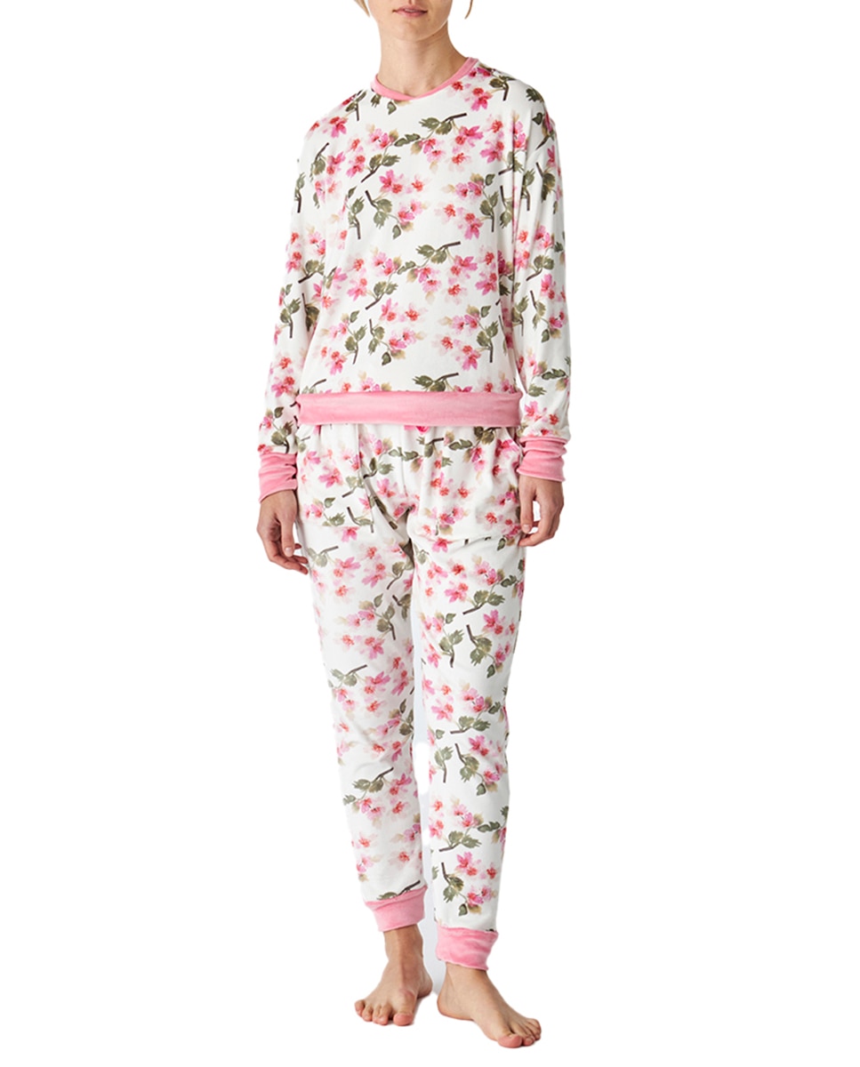 Imagen 0 de Pijama señora terciopelo estampado