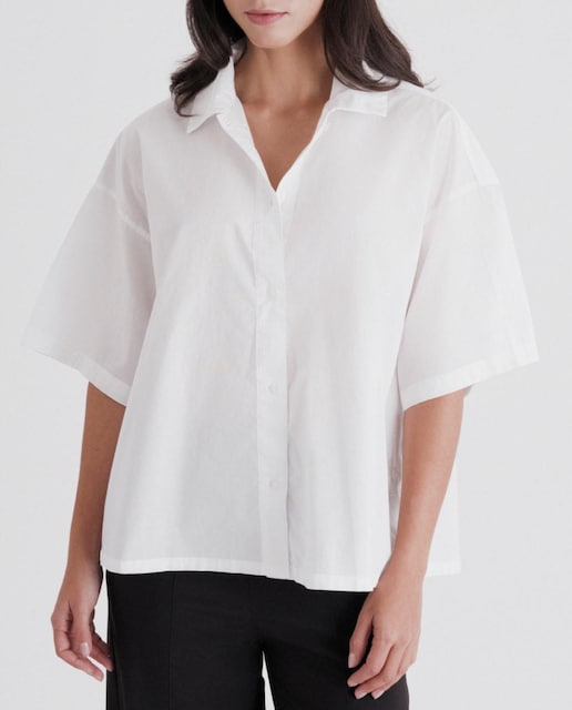 Imagen 0 de Camiseta de manga corta abotonada COTTON POPLIN SLEEP