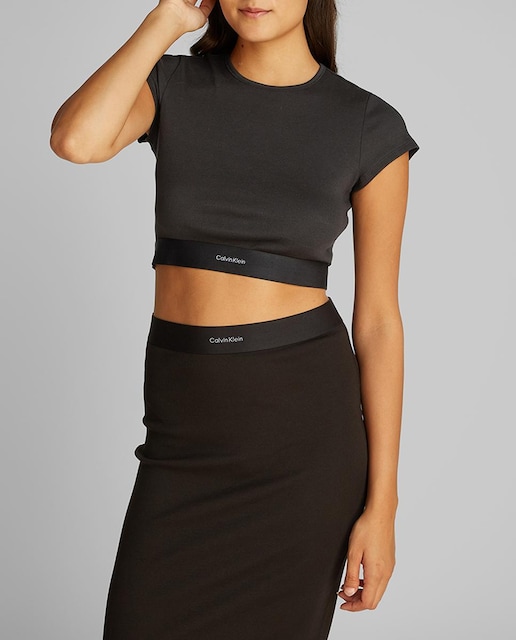 Imagen 0 de Cropped top COTTON STRETCH RIB