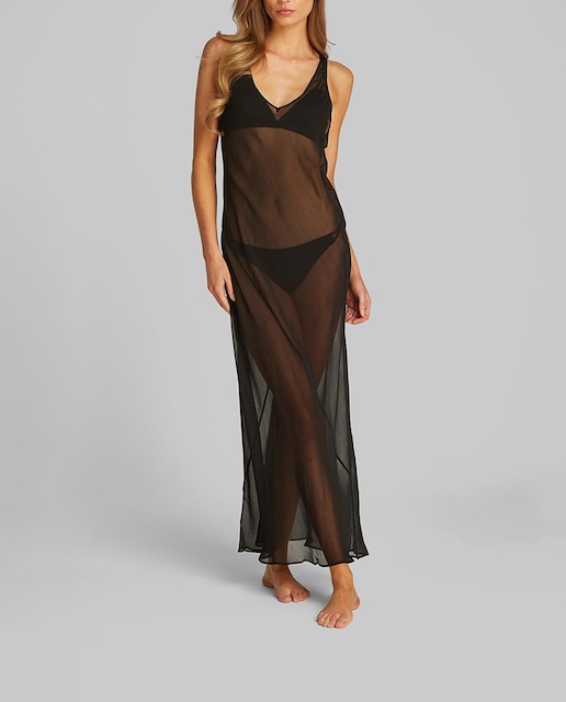 Imagen 0 de Vestido de tirantes lencero de satén 100% silk