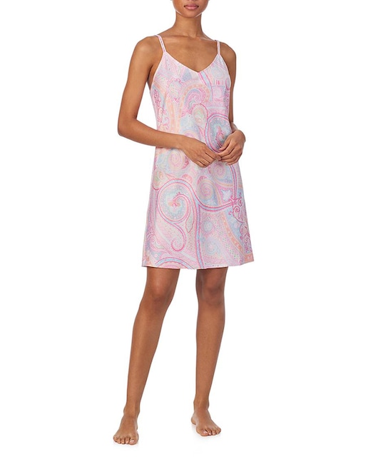 Imagen 0 de Camisón de mujer corto de poliéster satinado