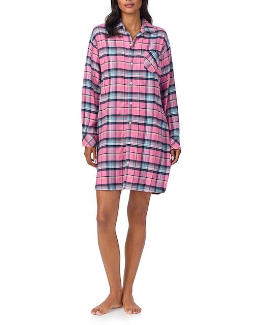 Imagen 0 de Camisola de mujer algodón y viscosa de cuadros