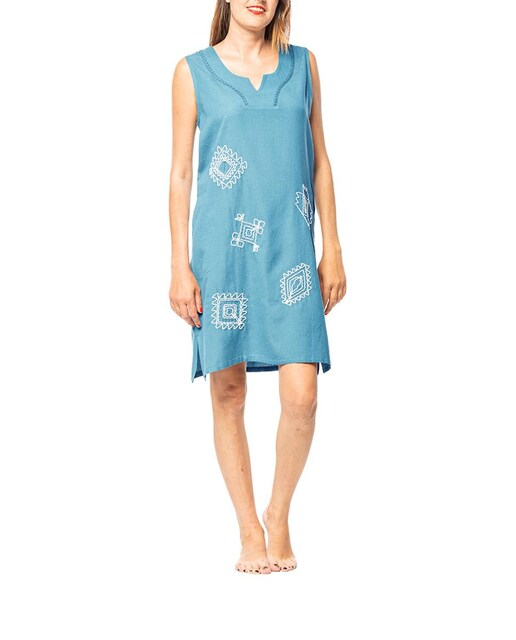 Imagen 0 de Vestido de casa corto de mujer