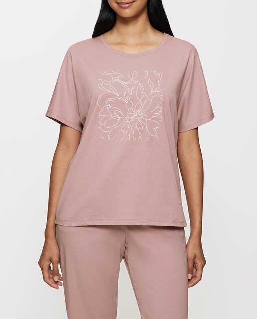 Imagen 0 de Camiseta de pijama con manga corta de algodón orgánico muy confortable