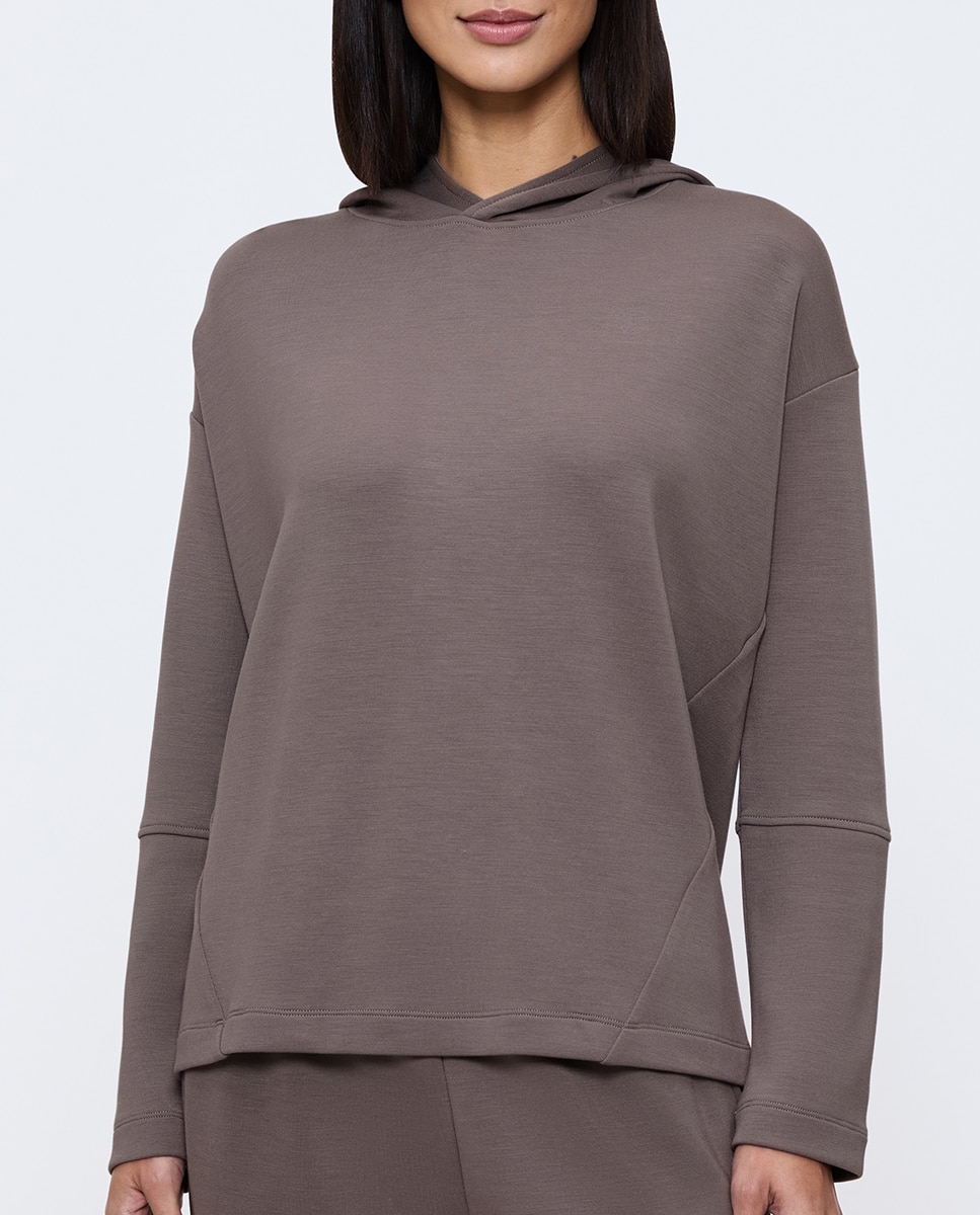 Imagen 0 de Sudadera de estilo deportivo con corte informal y ancho confeccionada en tejidos reciclables antimicrobiano