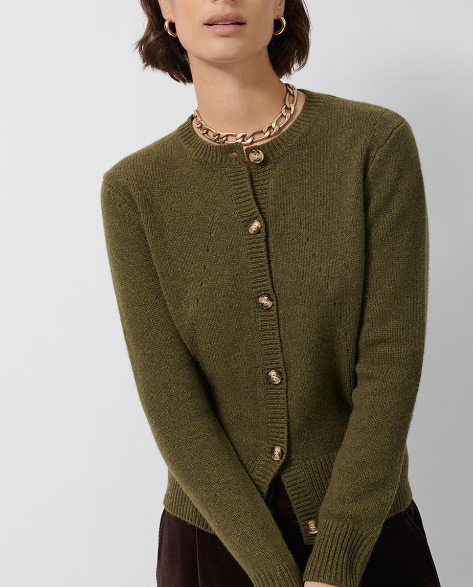 Imagen 0 de Chaqueta de mujer lana con dibujos calados