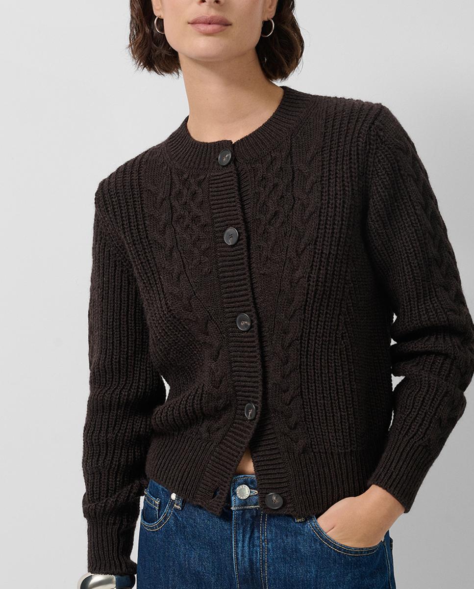 Imagen 0 de Chaqueta de mujer punto grueso tricotado