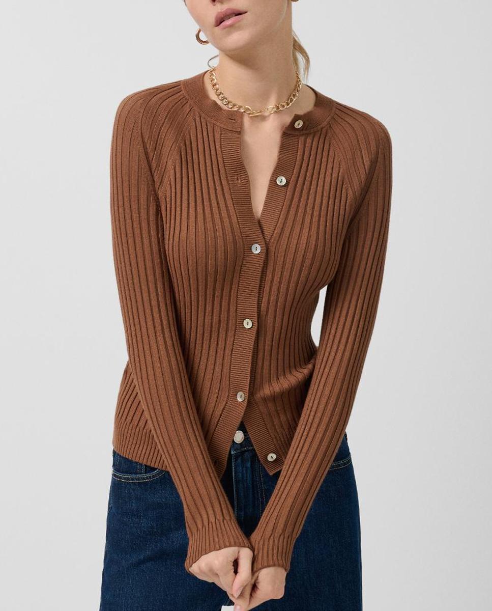 Imagen 0 de Chaqueta de mujer punto fino de canalé
