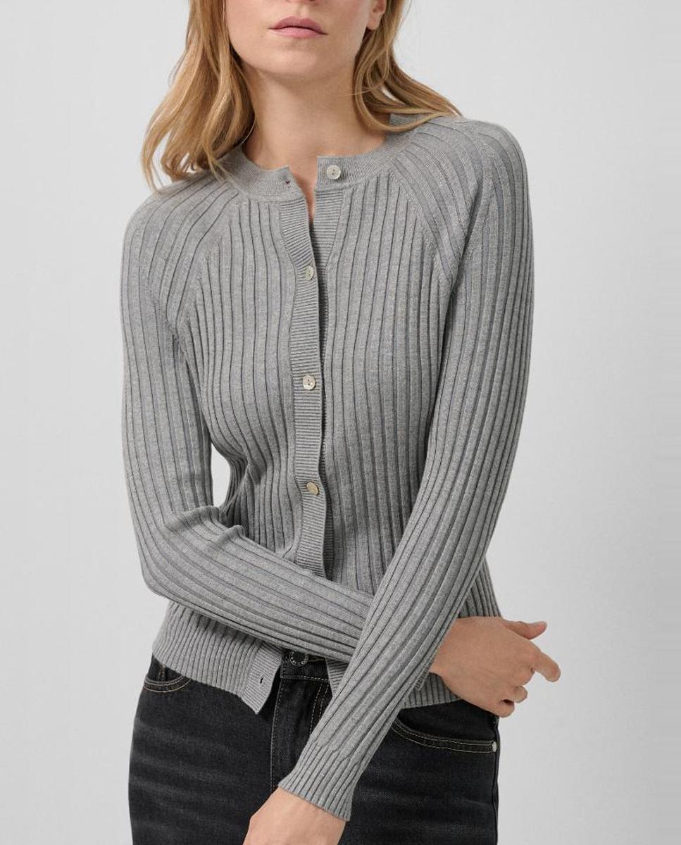 Imagen 0 de Chaqueta de mujer punto fino de canalé