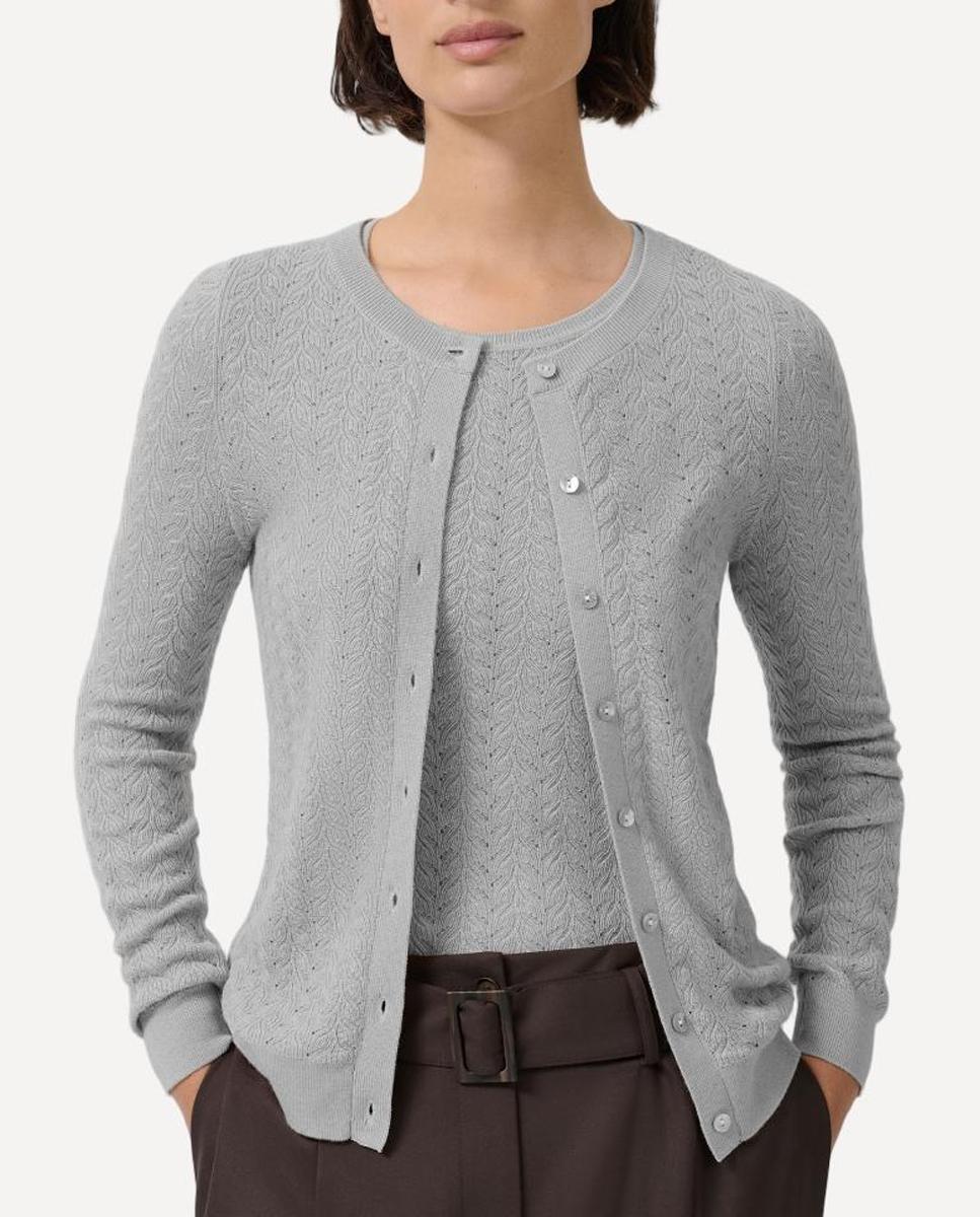 Imagen 0 de Chaqueta de mujer punto lana espiga calada