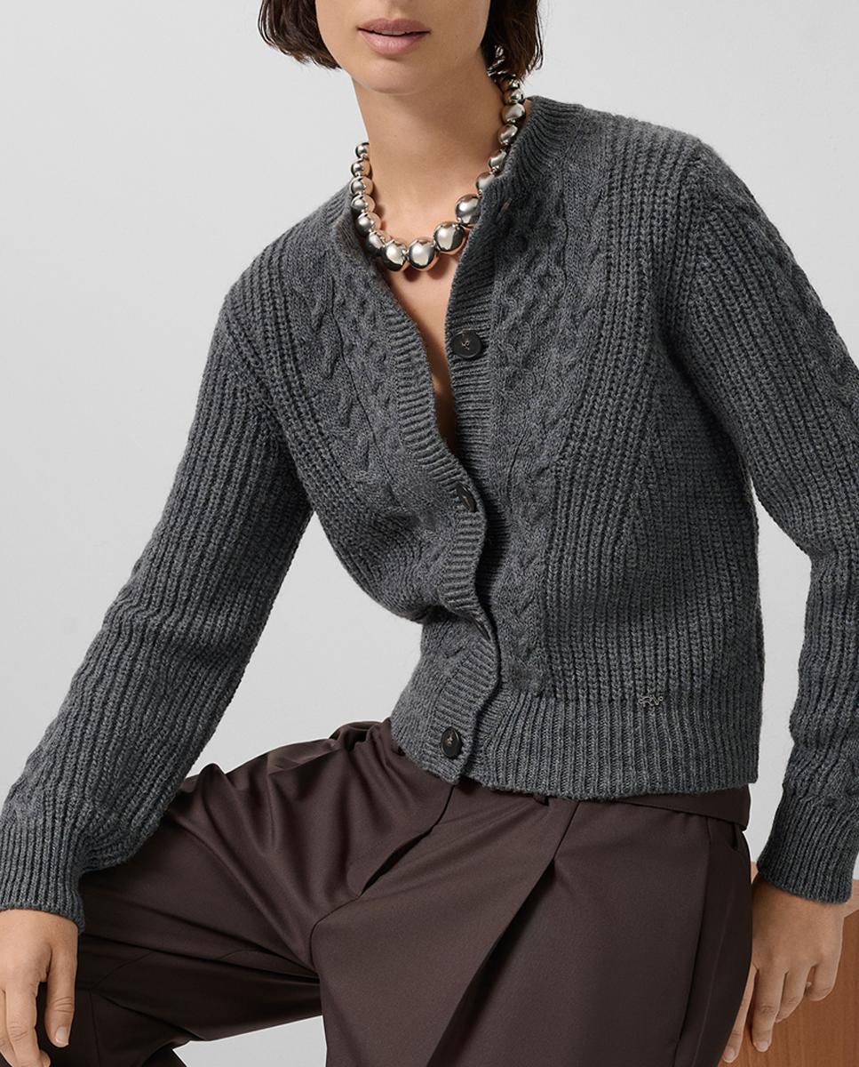 Imagen 0 de Chaqueta de mujer punto grueso tricotado