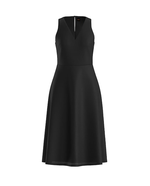Imagen 0 de Vestido midi con escote V