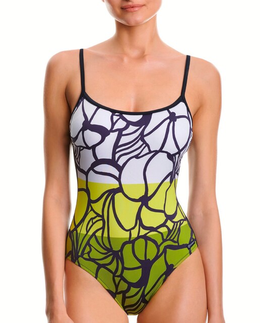 Imagen 0 de Bañador de mujer escote camiseta con copa interior y tirantes regulables