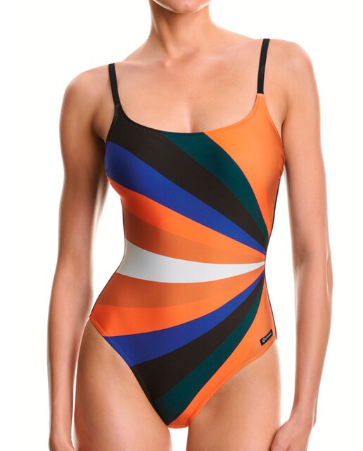 Imagen 0 de Bañador de mujer escote camiseta con copa interior y tirantes regulables