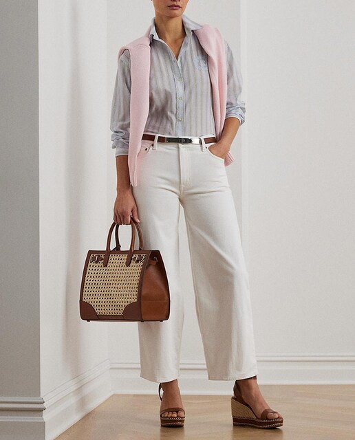 Imagen 0 de Pantalones anchos de mujer Wide Leg recortados