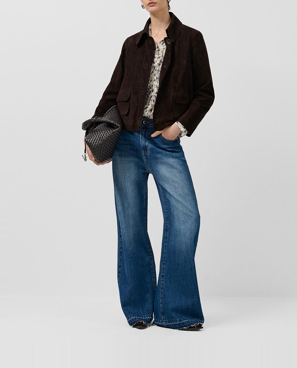 Imagen 0 de Pantalón ancho de mujer vaquero