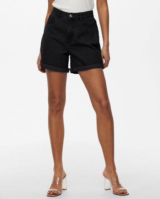 Imagen 0 de Short denim de mujer con dobladillo.