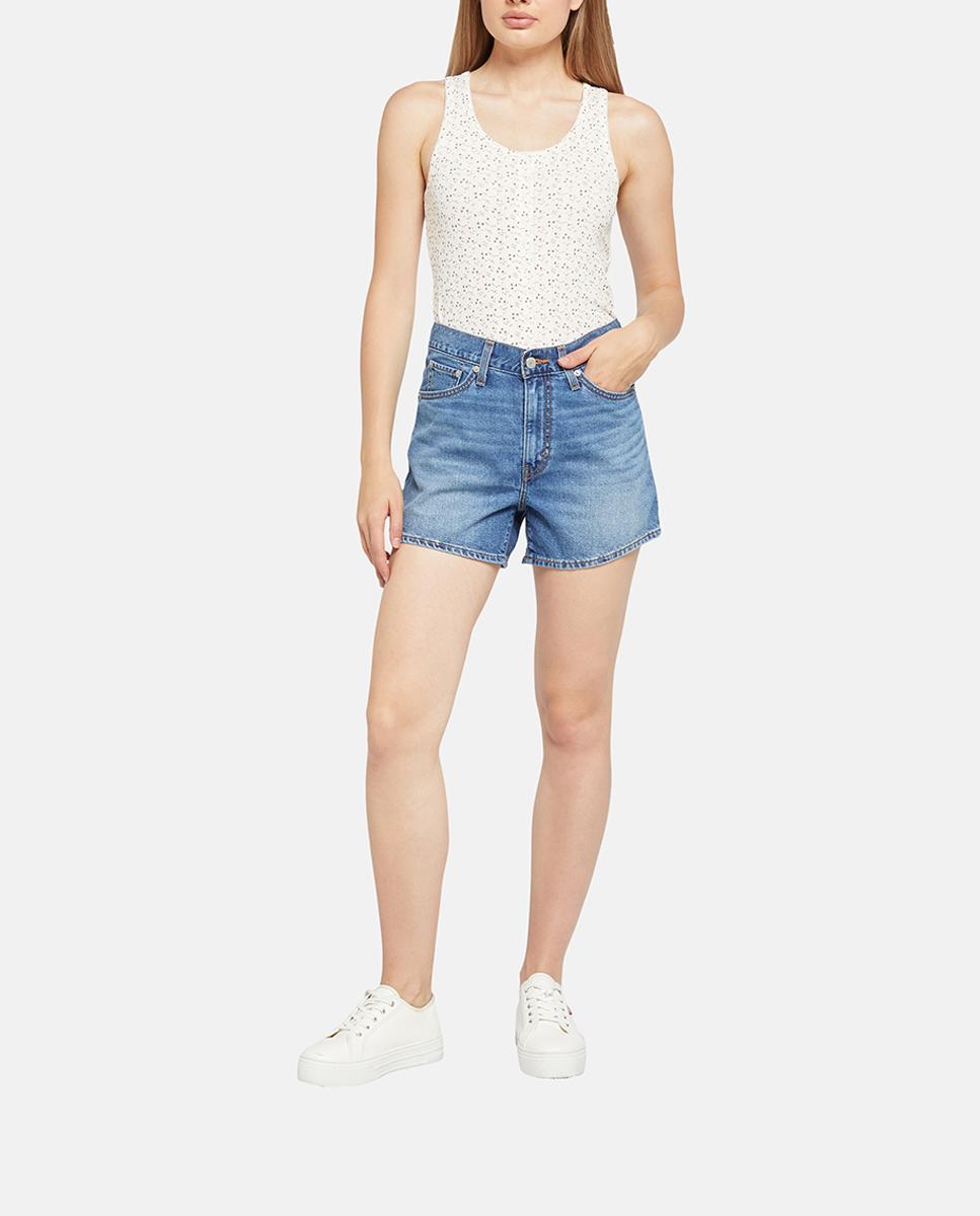 Imagen 0 de Short vaquero de mujer 80s Mom? tiro alto
