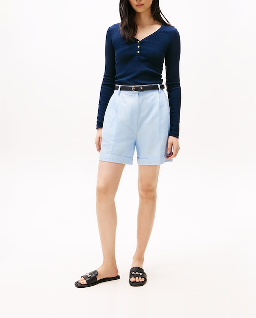 Imagen 0 de Pantalón de mujer corto de lino
