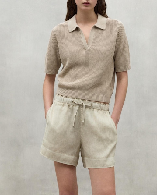 Imagen 0 de Pantalones cortos mujer lino sostenibles