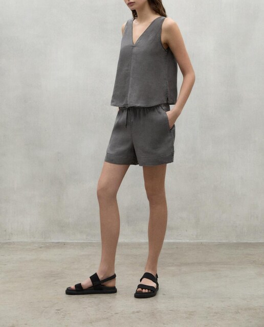 Imagen 0 de Pantalones cortos mujer lino sostenibles