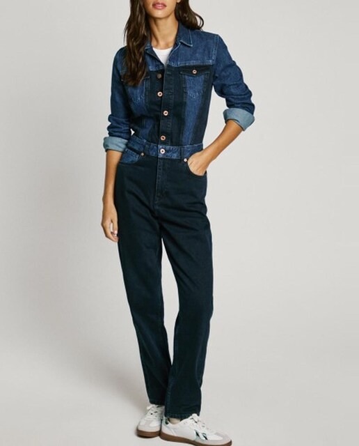 Imagen 0 de Mono de mujer vaquero ajustado