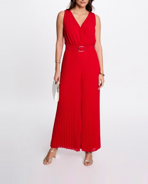 Imagen 0 de Mono de mujer largo holgado con pernera plisada