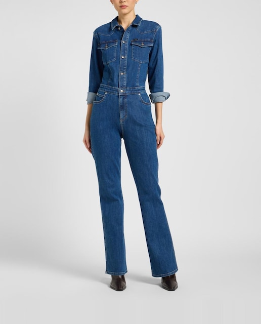 Imagen 0 de Mono vaquero de mujer clásico y cuello camisero