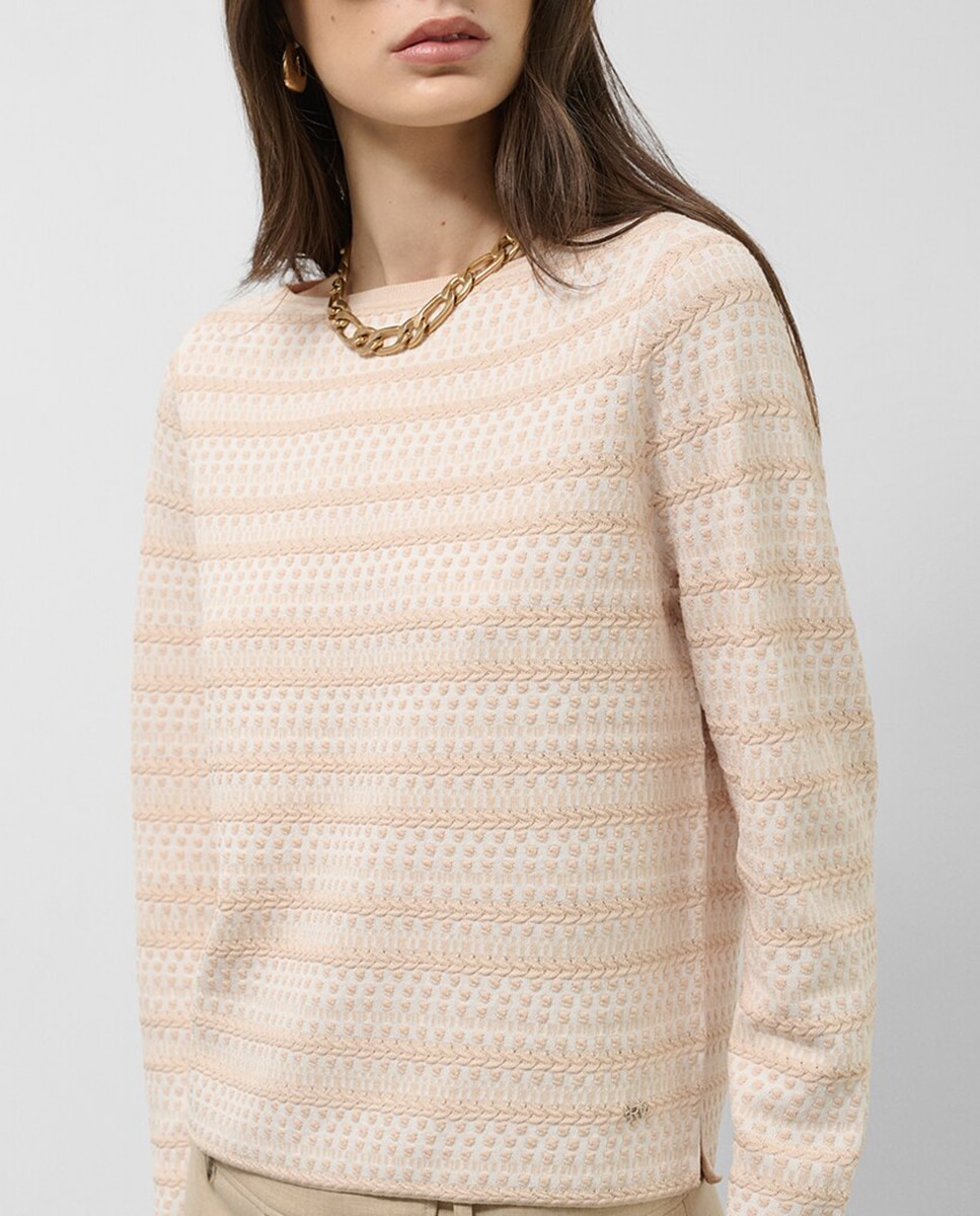 Imagen 0 de Jersey de mujer con intarsia geométrica