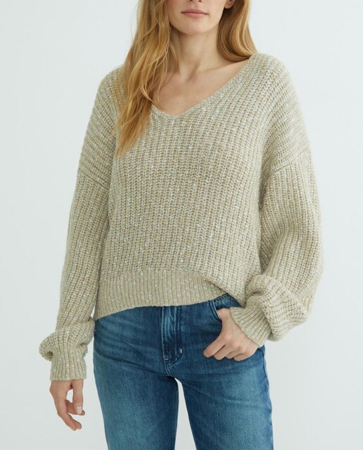 Imagen 0 de Jersey cuello pico acanalado